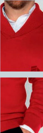 Suéter rojo cuello en V